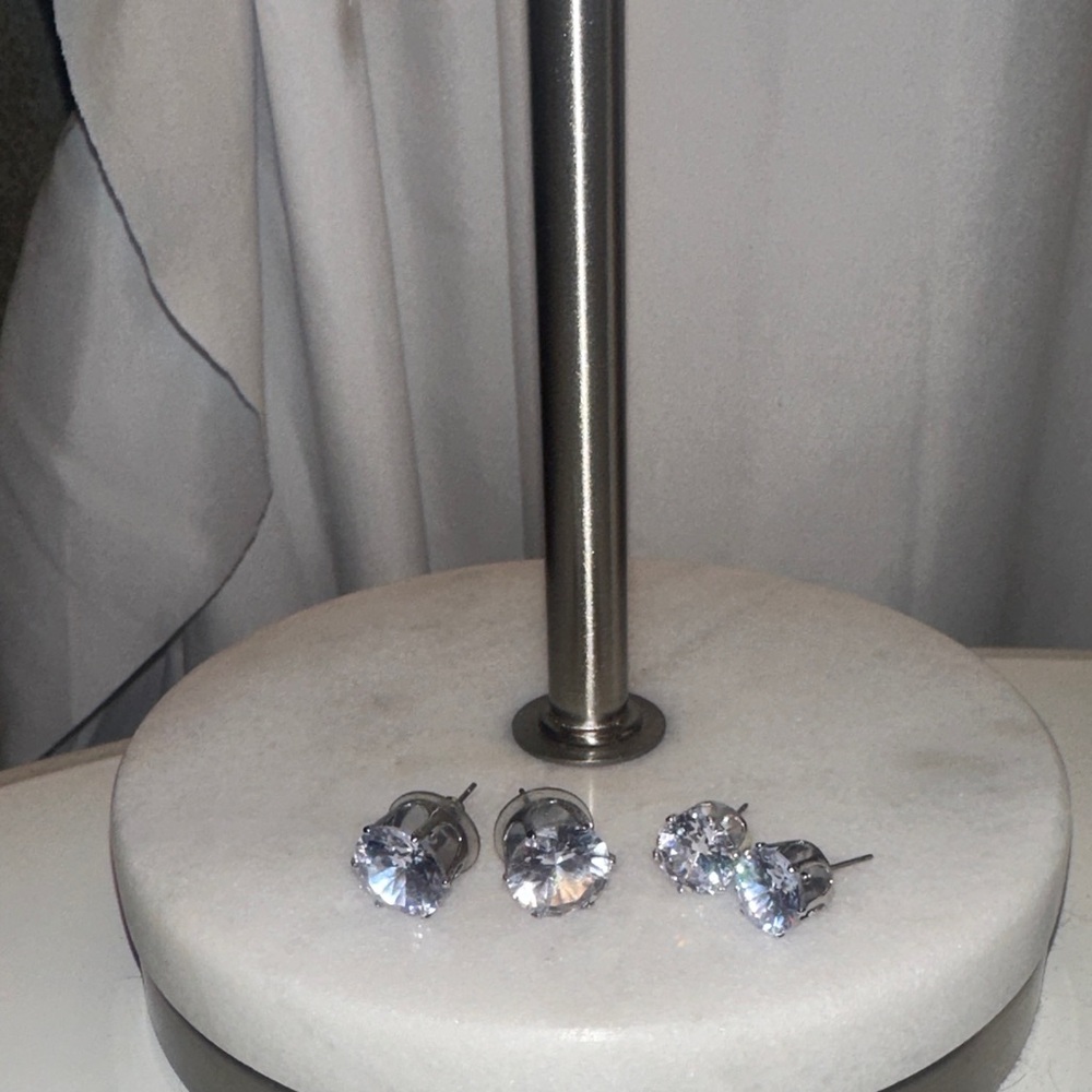 Vera Wang Cubic Zirconia Stud Earrings - Picture 6 of 14